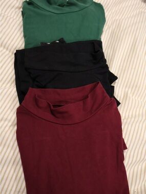 a new day Women’s Turtleneck Bodysuits in Green, Black & Burgundy